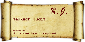 Mauksch Judit névjegykártya